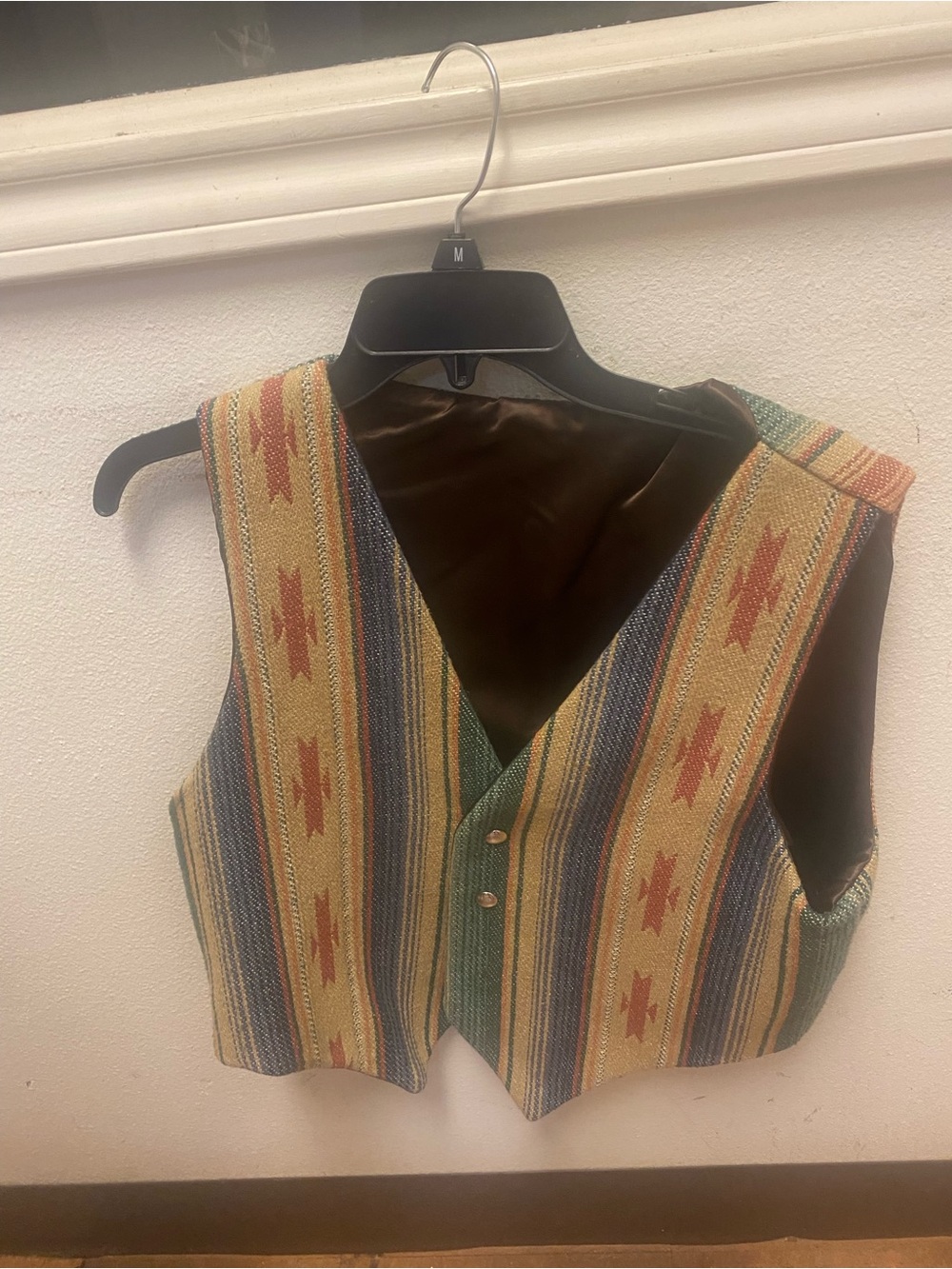 Zion unisex Southwestern Stripe Vest in Multicolor